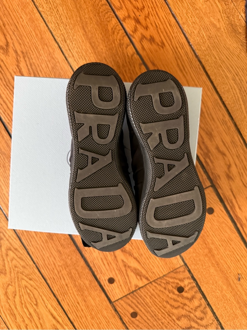 Prada Black Satin Slip-On Sneakers with Metallic Black Bow New - Picture 2 of 5
